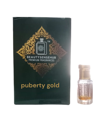 BeautySenseHub Puberty Gold Attar, Mysterious Sweet Fragrance, Alcohol-Free, Authentic Attar, For Both Men & Women