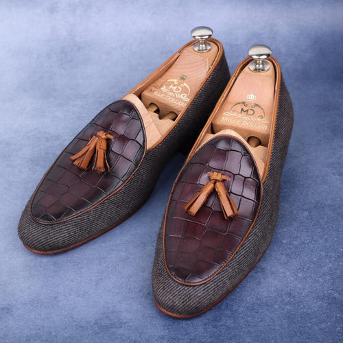 Verve Tassel: Handcrafted Designer Loafers, Cushioned Footbed, Slip-Resistant Sole, Brogue Pattern, Flexible Outsole, Classic Style, Lightweight Design