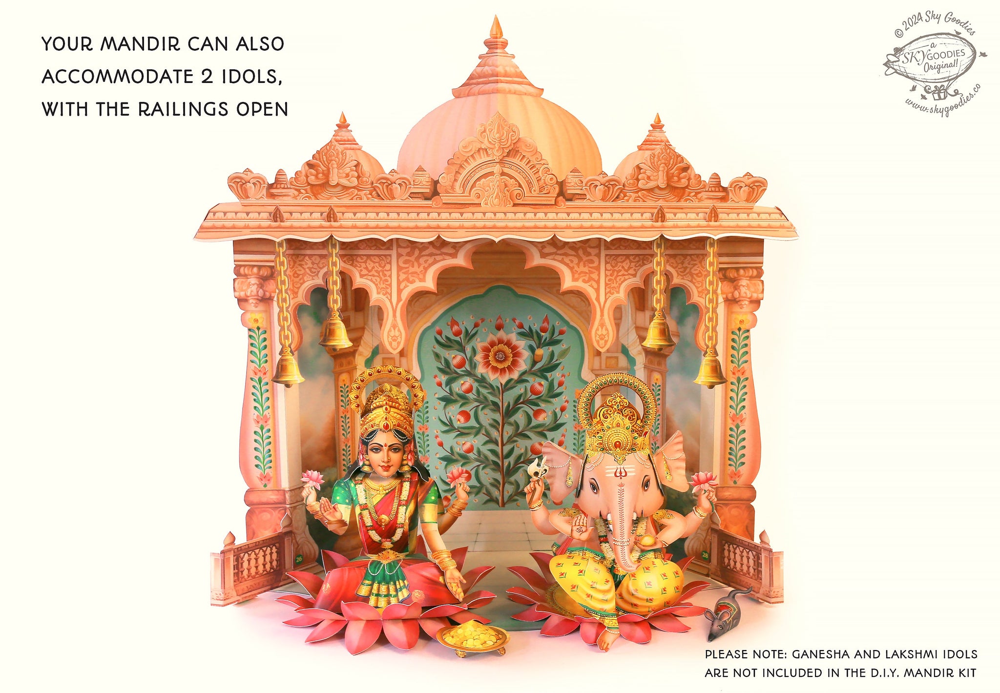 DIY Paper Mandir, Fun Craft Kit, Ideal for Religious DÃ©cor, Creative DIY Project