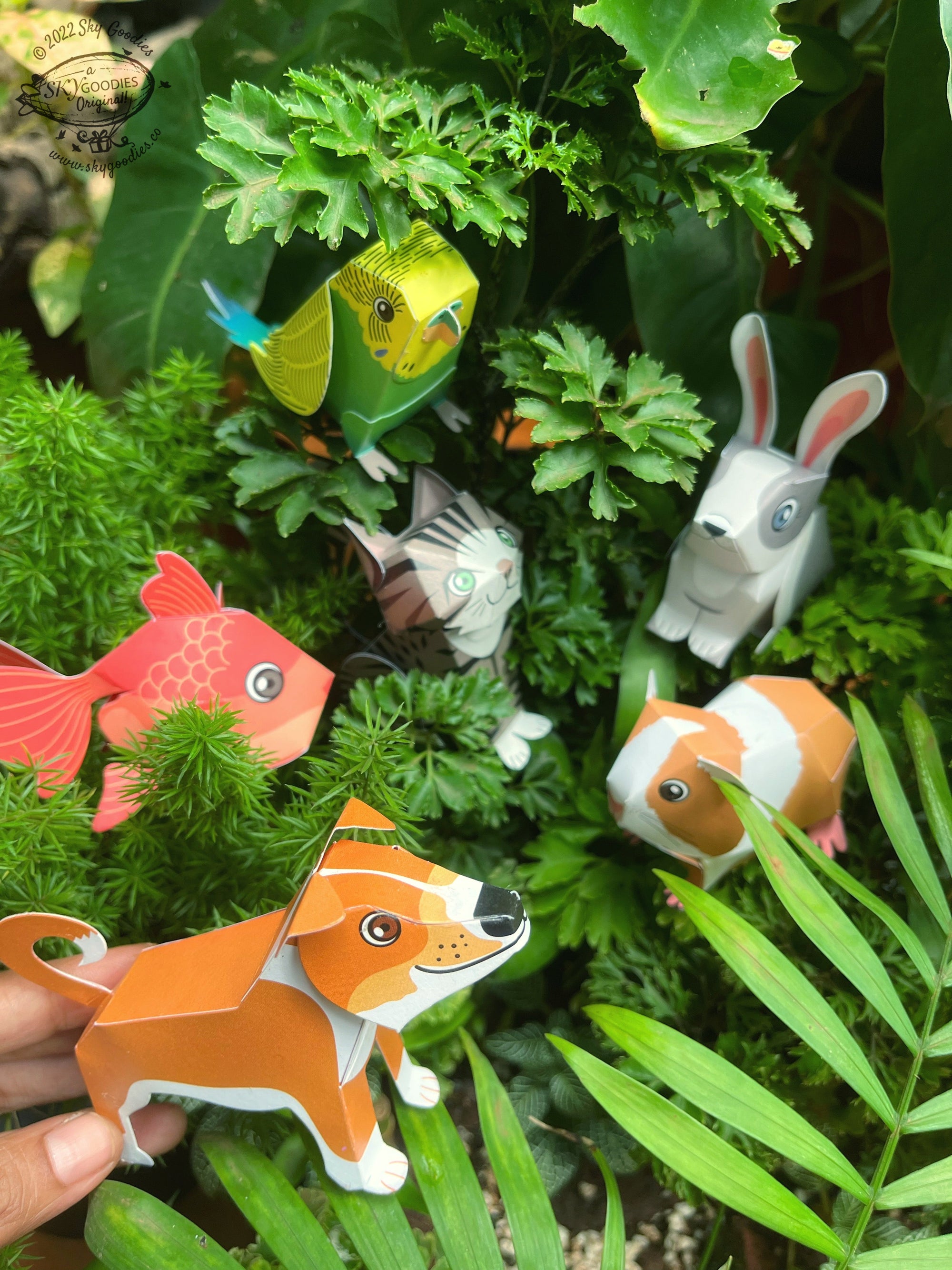 DIY Mini Pet Animals Paper Craft Kits, Fun Craft Kit, Ideal for Kids' DÃ©cor, Creative DIY Project (Set of 6)