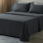 Luxurious 300TC grey Egyptian cotton bed sheets in queen size. Experience the comfort and quality of these premium sheets.