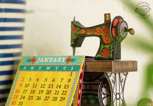 DIY Sewing Machine Desk Calendar, Fun Craft Kit, Perfect for Office DÃ©cor, Creative DIY Calendar