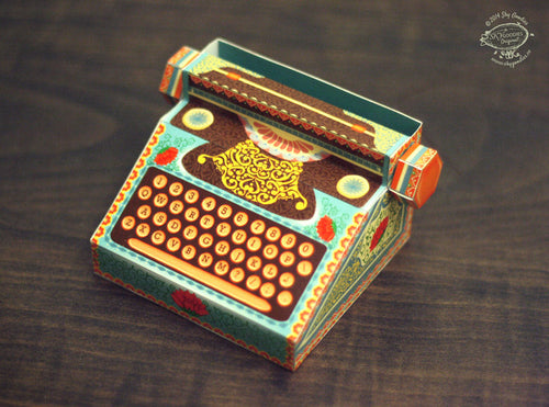 DIY Typewriter Calendar - COLORFUL, Fun and Functional Calendar, Ideal for Home Office, Vibrant Desk Accessory