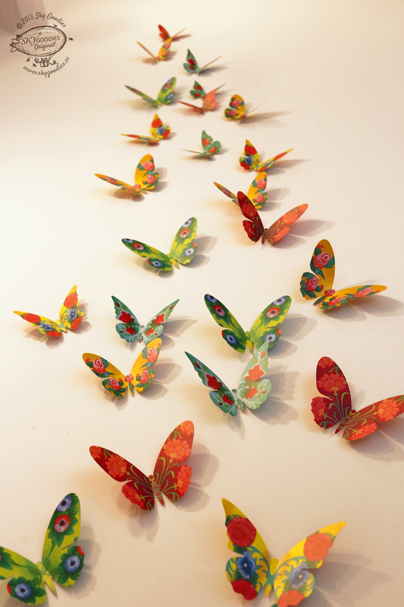 Decorative Paper Butterflies, Lightweight, Decorative Accent, Ideal for Party DÃ©cor, Enhances Lighting Ambiance (Set of 24)