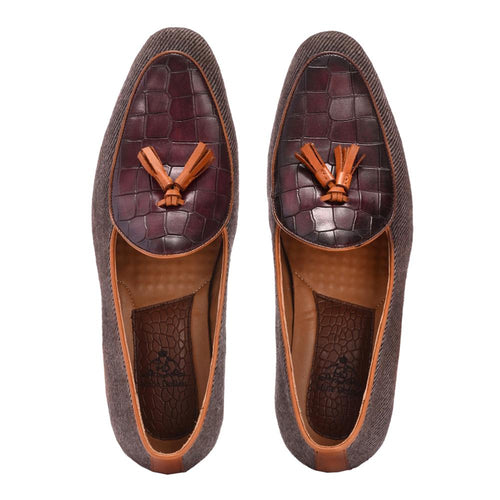 Verve Tassel: Handcrafted Designer Loafers, Cushioned Footbed, Slip-Resistant Sole, Brogue Pattern, Flexible Outsole, Classic Style, Lightweight Design