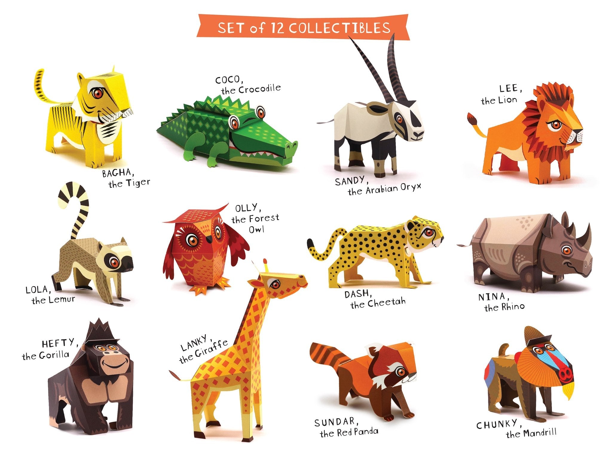 DIY Mini Animal, Fun Craft Kit, Ideal for Kids' DÃ©cor, Creative DIY Project (BOX SET 1 - Set of 6 )