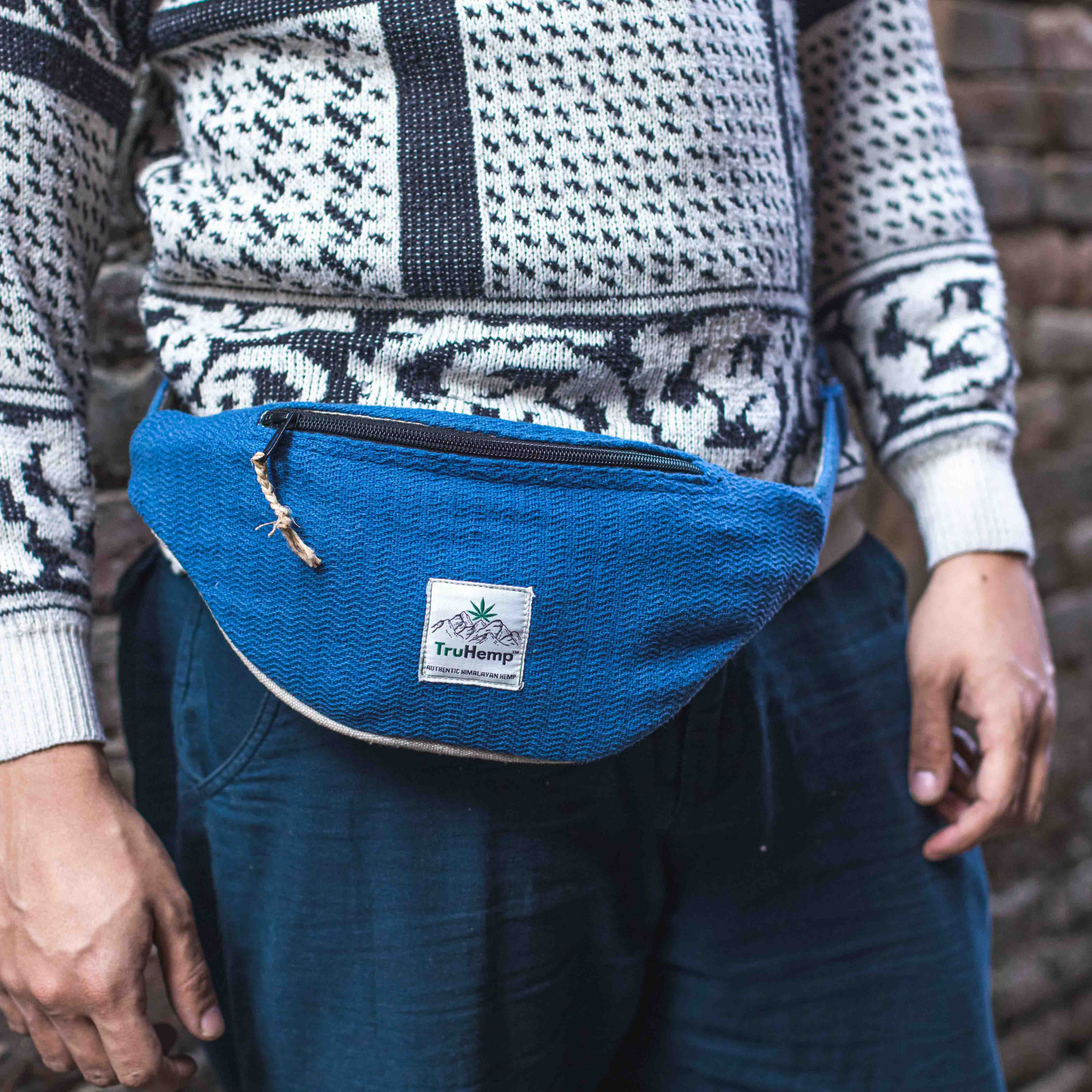 Hemp Fanny Pack with Dual Compartments | Eco-Friendly Waist Bag with Premium YKK Zipper Closure