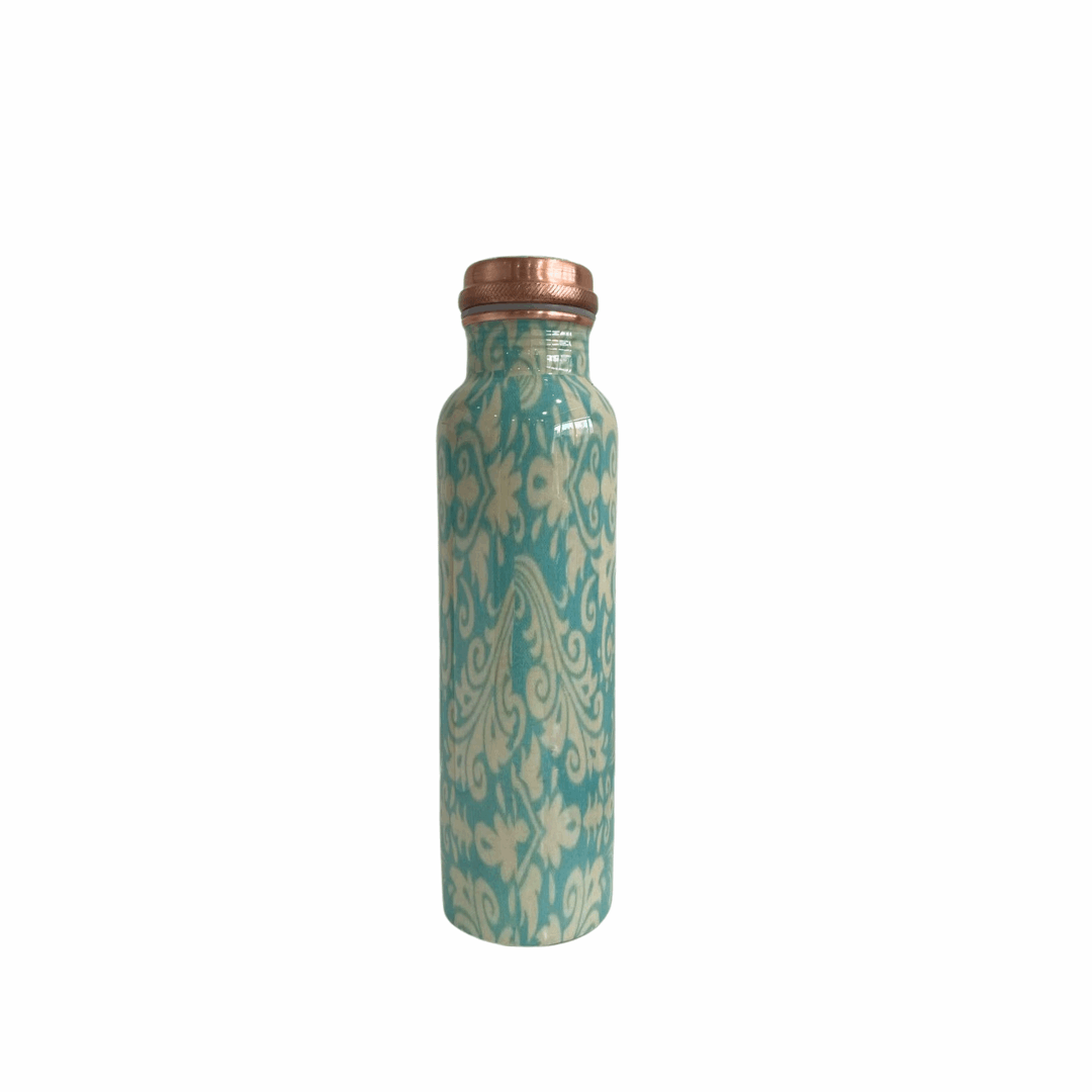 Abstract Blue Copper Water Bottle