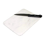 White Marble Chopping Board - Elegant Anti-Skid Kitchen Serving Accessory, Ideal for Cutting, Chopping, Fruits & Vegetables , (30x20 cm)