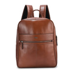 Athleisure Grain Leather Backpack, Durable Tan Leather, Comfortable and Spacious, Ideal for Everyday and Outdoor Use (Tan)