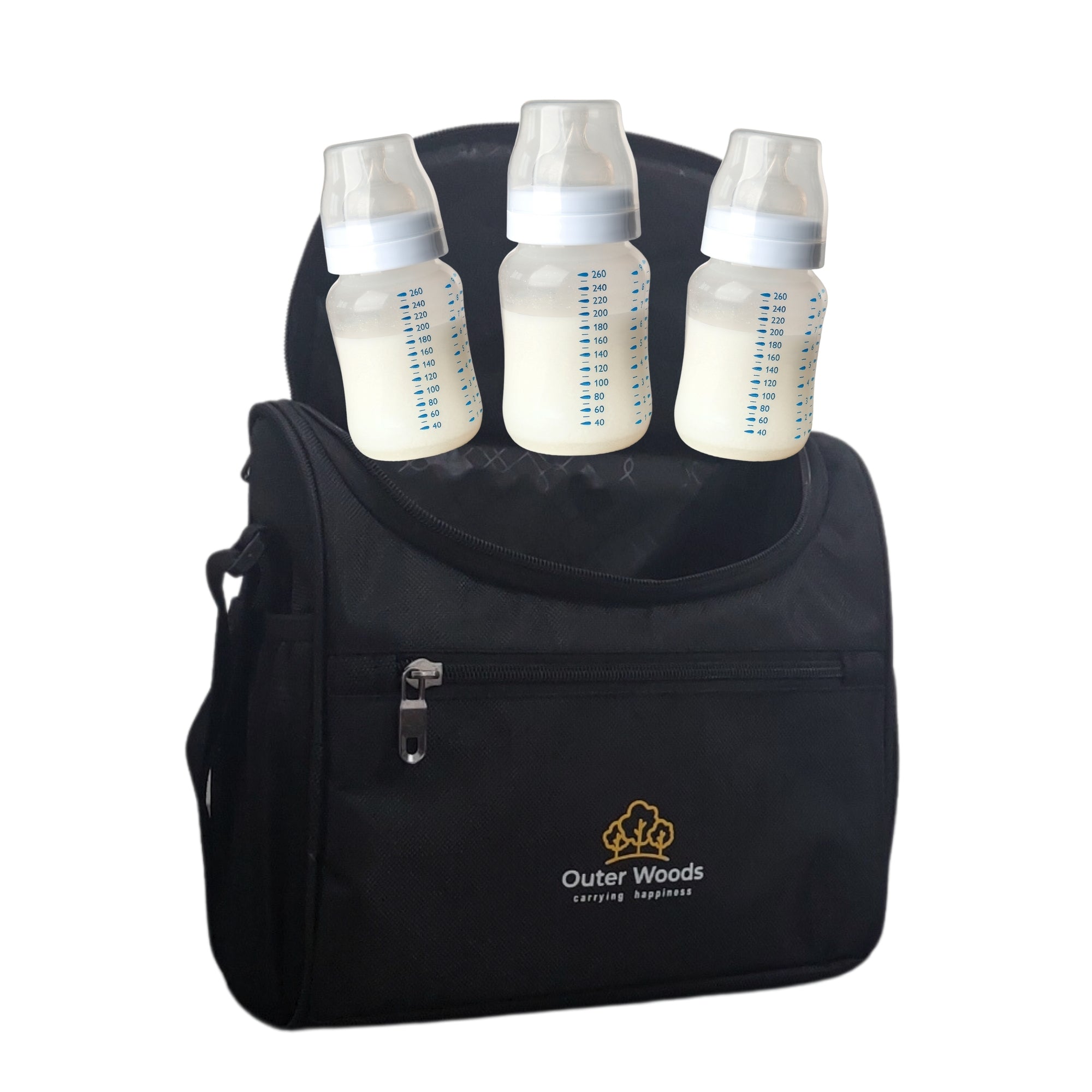 Outer Woods Insulated Breast Milk Cooler Bag with 4 Units of Ice Gel Packs | Keep Milk and Food Cool for 6 to 8 Hours | Thermal Insulated Baby Travel Bag