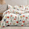 Floral Print, 200 TC Micro Cotton Flat King Size Bedsheet (108 x 108inches) (275 x 275cm) with 2 Large Pillow Covers, Floral Multicolour