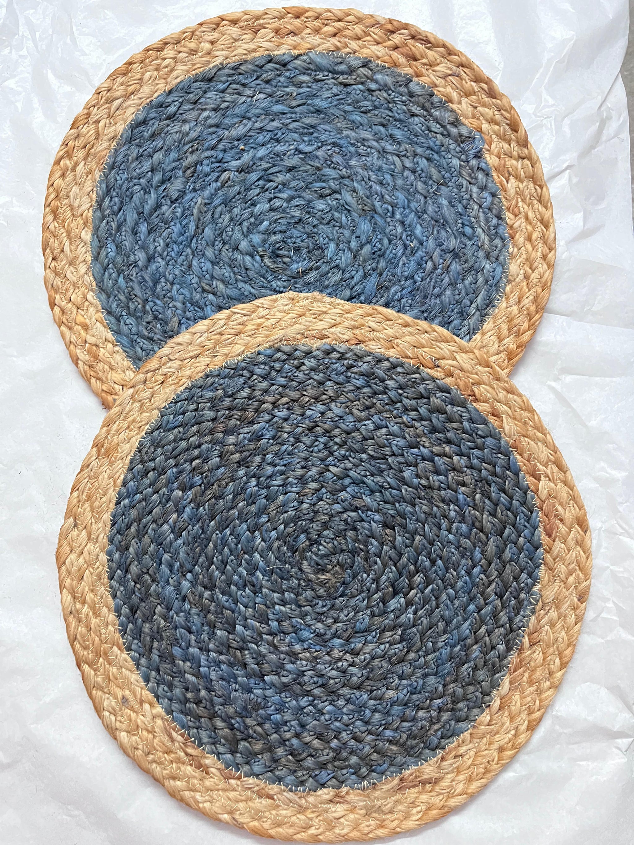 Jute Placemats set of 2 (blue)