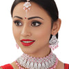 Exquisite Chandelier Necklace - Traditional Indian Bridal Jewelry Set, Traditional Indian Wedding Jewelry (Set of 3)