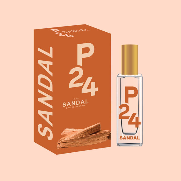 P24 Sandal Perfume for Men and Women, Warm and Woody Unisex Fragrance with Sandalwood and Spice, Serene Eau de Parfum, Timeless Scent Inspired by Nature, Perfect for Gifting (20ml)