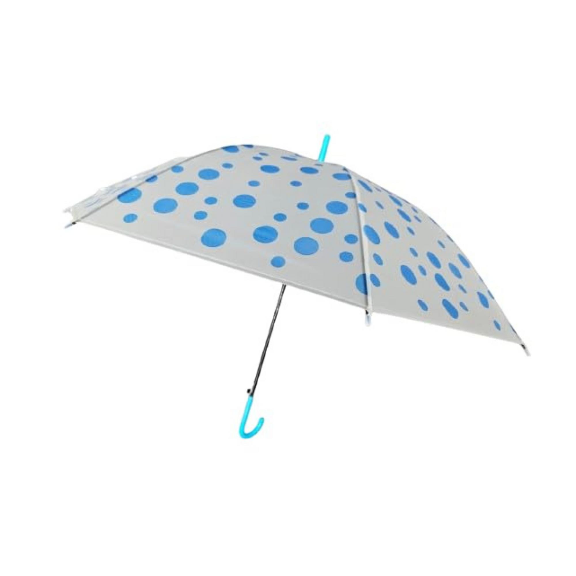 Transparent Polka Dot Umbrella with Durable Auto Open/Close | Women's Umbrella with 8 Wind-Resistant Ribs & Rounded Tips for Sun Protection & Rainy Season (Multicolor, 21-inch)