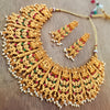 Traditional Indian Bridal Jewelry Set - Ornate Chandelier Necklace, Traditional Indian Wedding Jewelry (Set of 2)