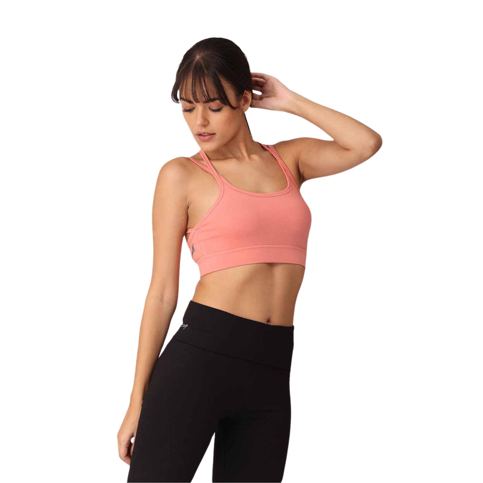 Yoga Crossback Bra with Moisture-Wicking Technology | Organic Cotton & Bamboo Bralette with Removable Pad Pockets