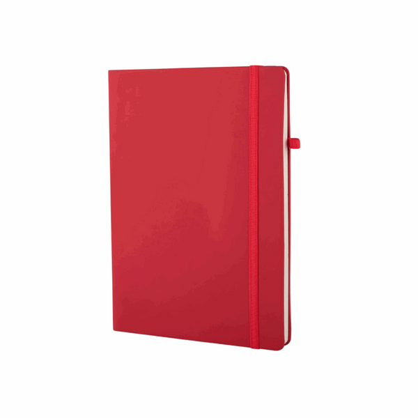 Band Elastic A5 Journal Notebook | Customizable Gift for Executives, Travelers & Special Occasions (Red, 192 Pages)