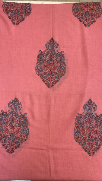 Pink Pure Pashmina Stole with Hand Woven Kashmiri Embroidery, Luxurious Pashmina Wrap for Winter, Exquisite Handcrafted Kashmir Embroidery, Timeless and Elegant Accessories (70 x 200 cm)