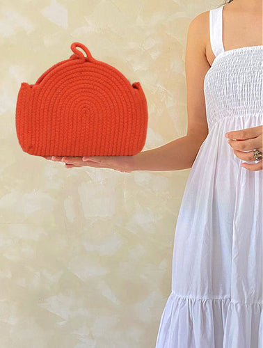 Orange Sling Bag, Stylish Bag, Casual Accessories, Travel Bag, Fashionable