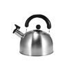 Stainless Steel Whistling Tea Kettle for Camping & Indoor Use | Fast Boiling Water Kettle with Heat-Resistant Ergonomic Handle | 2.1 Quart (2L) Capacity - Silver