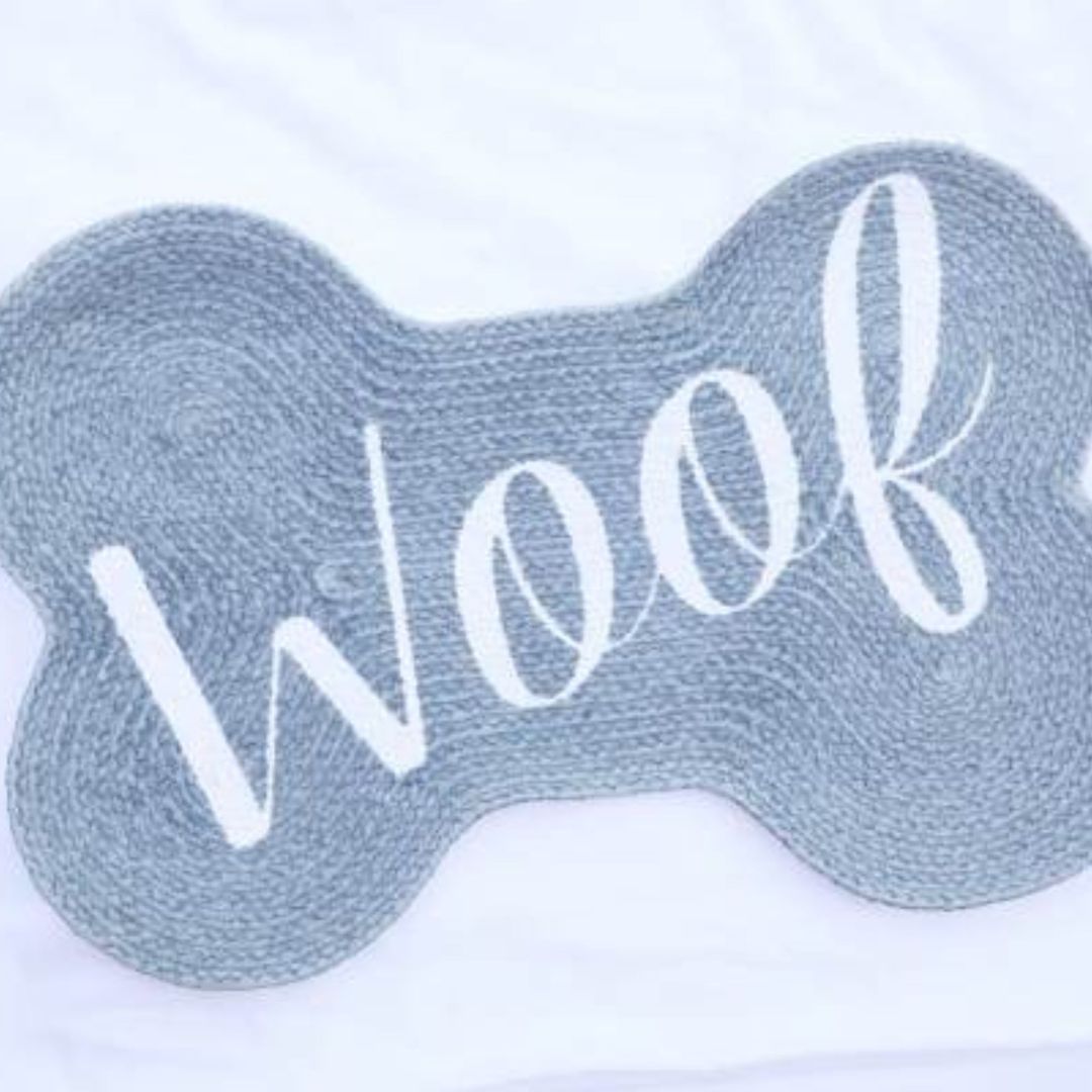 Qucciberry Cotton Suit Door Mat – Woof Print, High-Quality Cotton, Super-Soft, Absorbent, Durable, Washable, Ideal for Bathroom or Living Room