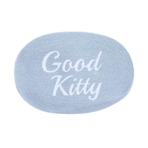 Qucciberry Cotton Suit Door Mat â€“ Good Kitty Print, High-Quality Cotton, Super-Soft, Absorbent, Durable, Washable, Perfect for Bathroom or Living Room