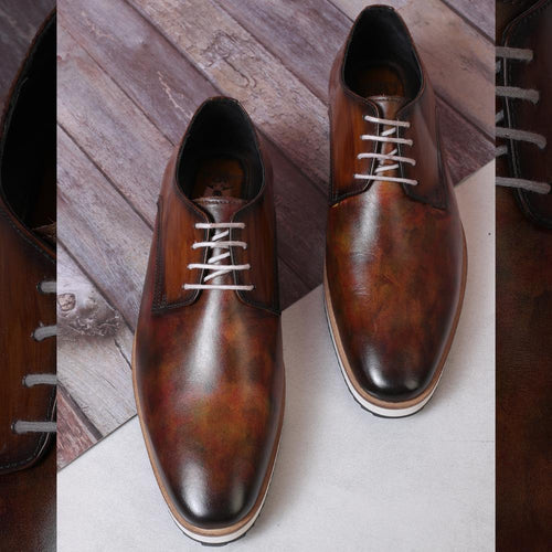 Baron Patina Sneaker, Vintage Aesthetic, Classic Style, Cushioned Footbed, Comfortable Fit, Brogue Pattern, Premium Leather