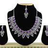 Elegant Purple Gemstone Jewelry Set, Traditional Indian Wedding Jewelry (Set of 2)