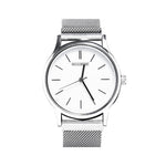 Silver Watch – Classic Analog Design, Steel Strap, Perfect for Weddings or Casual Wear, Silver