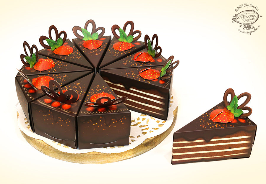 Chocolate Cake Gift Boxes (Set of 10), Durable and Elegant Gift Packaging, Perfect for Festivals, Birthdays, and Special Occasions