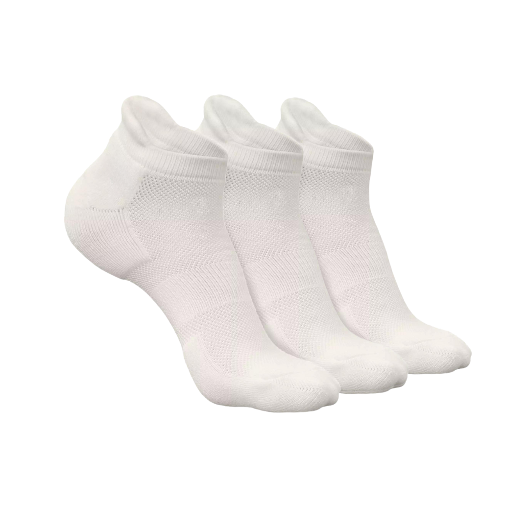 SuperGeneriX Bamboo Socks for Men (Pack of 3) | Ankle Length | Odor-Free Bamboo Socks | Soft Bamboo Socks | Cushioned Bamboo Socks | Breathable Socks | Durable Bamboo Socks | White, White, White