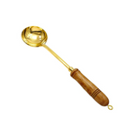 Brass Cooking Ladle with Golden Finish for Kitchen | Handcrafted Brass Serving Spoon