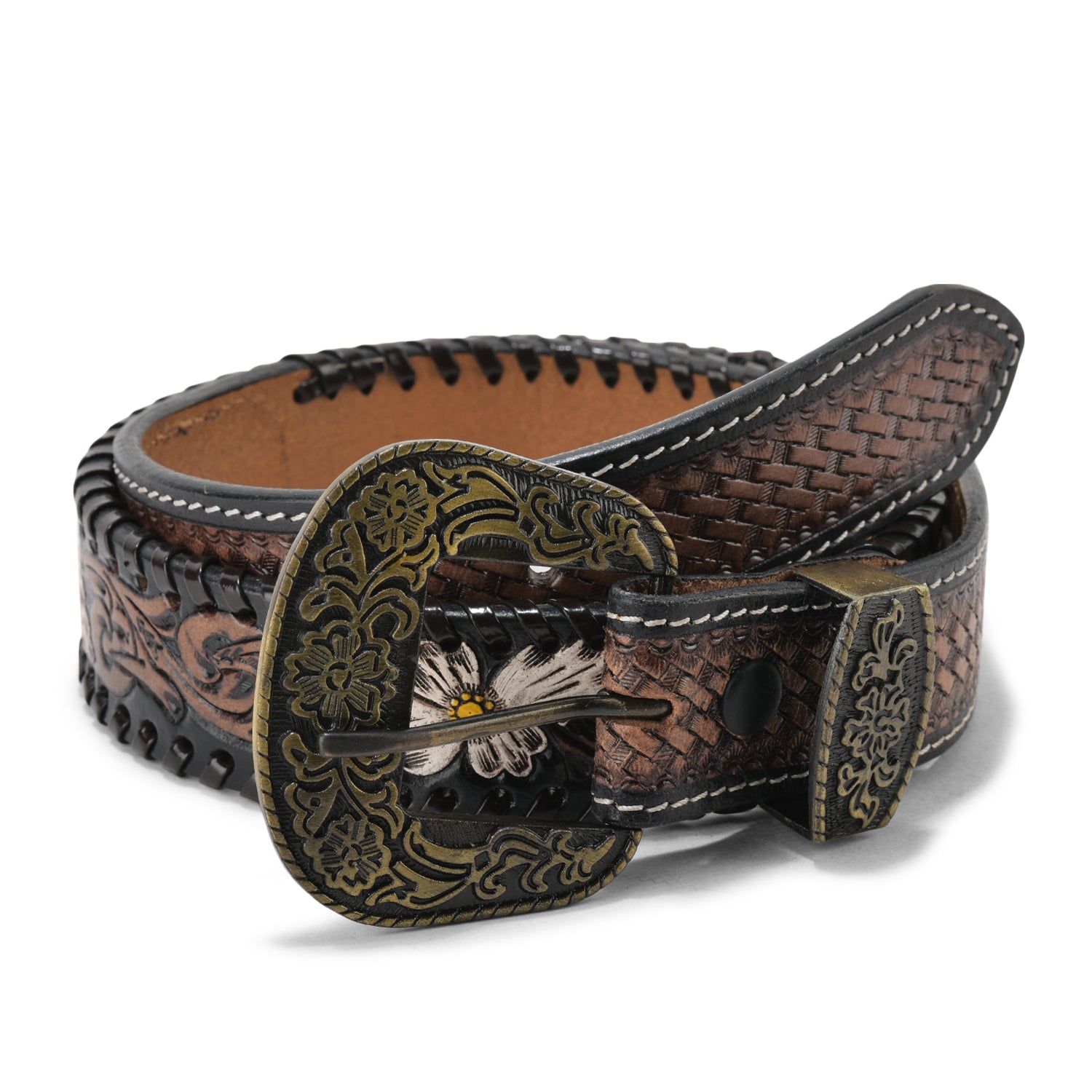 Handmade Unisex Western Belt, Genuine Full Grain Leather, Timeless Design, Ideal for Casual and Formal Wear