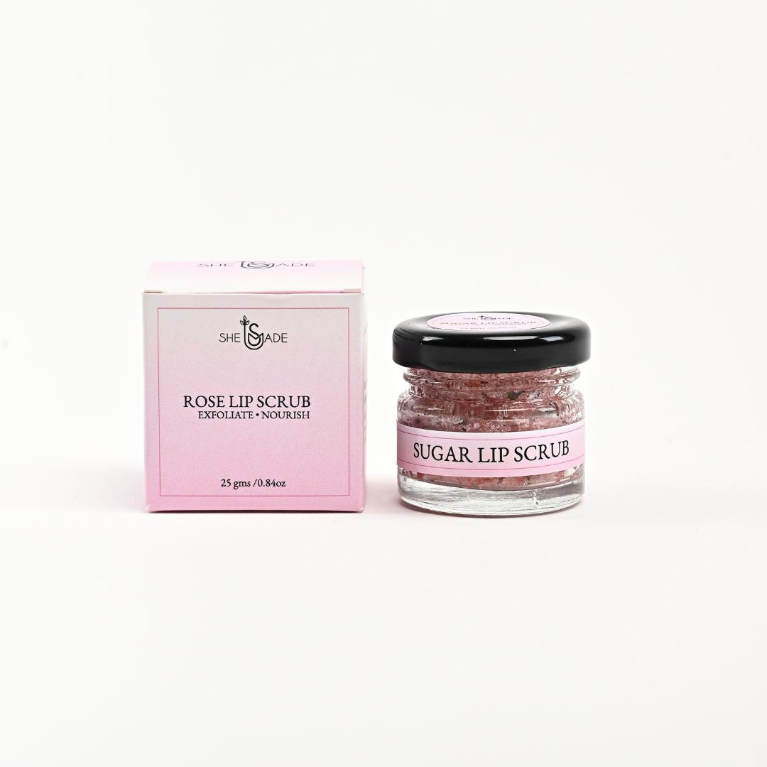 Rose Lip Scrub for Exfoliating, Hydrating, Nourishing Lips, Removes Dead Skin, Softens and Moisturizes, Enhances Lip Texture, Preps for Lip Products, Natural Rose Scent (25g)