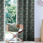 Casableu Cabal Polyester Eyelets (Steel) Blackout Curtains with Tie Back, Bedroom Living Room