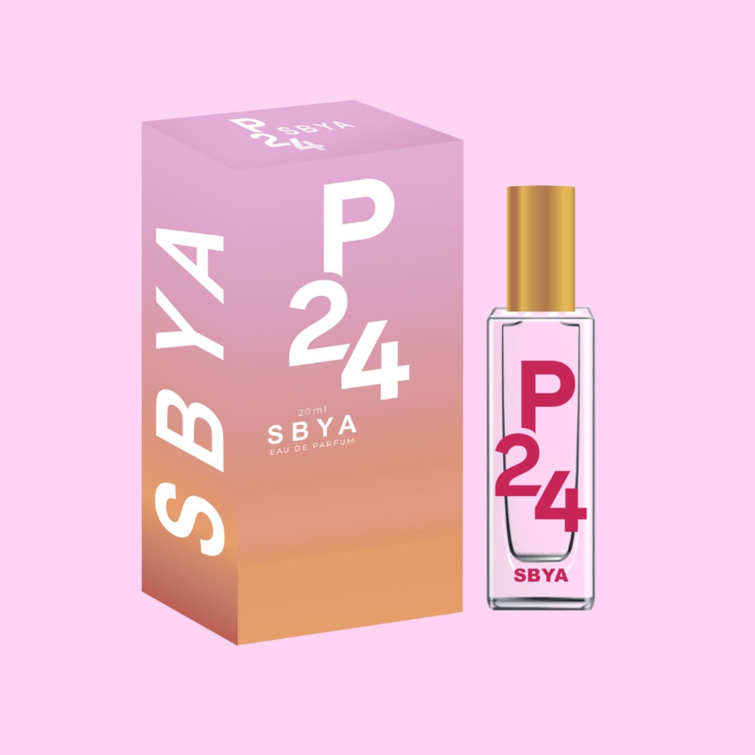 P24 Sbya Perfume for Men, Refreshing Citrus and Floral Fragrance with Dewy Roses, Green Notes, and Musk, Mild and Elegant Eau de Parfum, Timeless Signature Scent, Perfect Gift for Him (20ml)