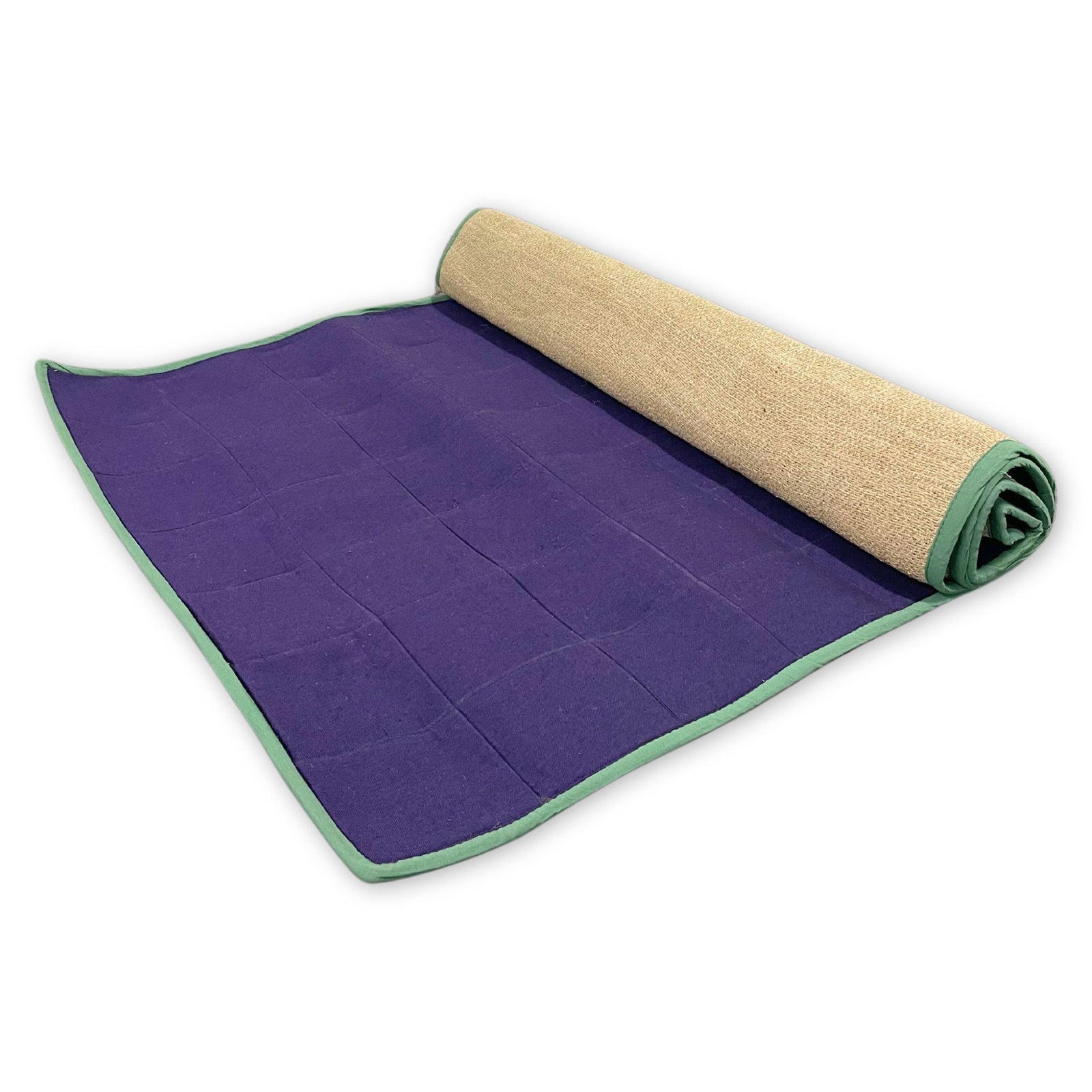 100% Hemp Yoga Mat with Recycled EVA Foam Lining | Handwoven Eco-Friendly Yoga Mat with Lightweight Design & Indoor/Outdoor Use