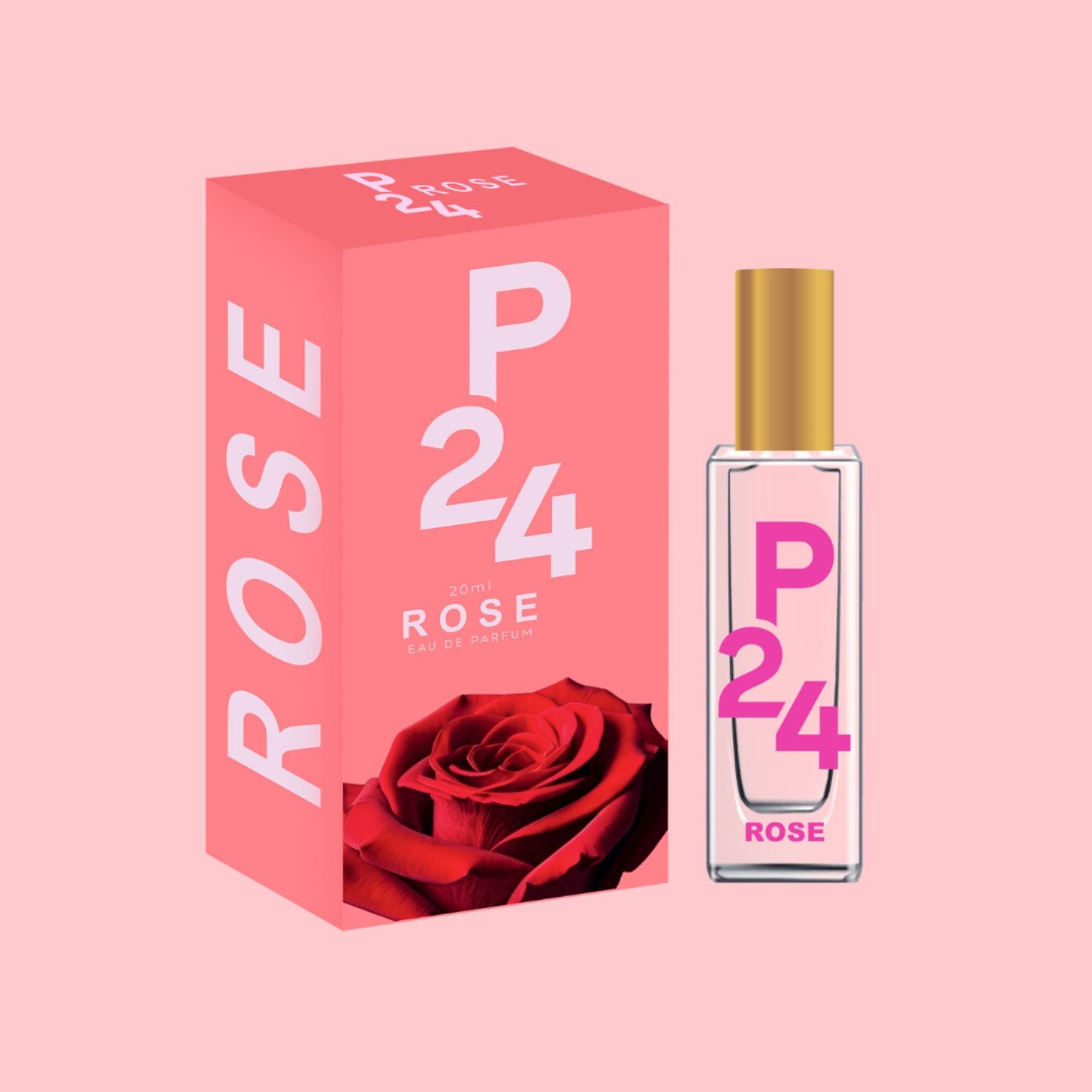 P24 Rose Perfume for Women, Elegant Floral Fragrance with Notes of Fresh Roses, Musk, and Subtle Earthy Undertones, Romantic Eau de Parfum, Timeless Signature Scent, Perfect Gift for Her (20ml)