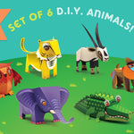 DIY Mini Animal, Fun Craft Kit, Ideal for Kids' DÃ©cor, Creative DIY Project (BOX SET 1 - Set of 6 )