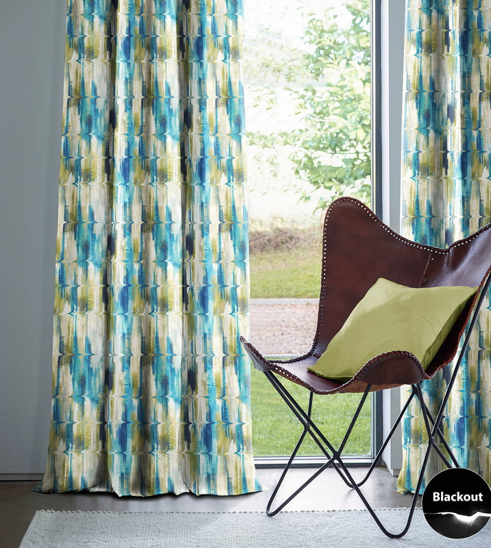 Casableu Lima Polyester Eyelets (Steel) Blackout Curtains with Tie Back, Bedroom Living Room