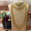 Traditional Gold-Plated Kerala Mullamottu Mala Set, Jhumka Earrings, Traditional Indian Wedding Jewelry (Set of 2)