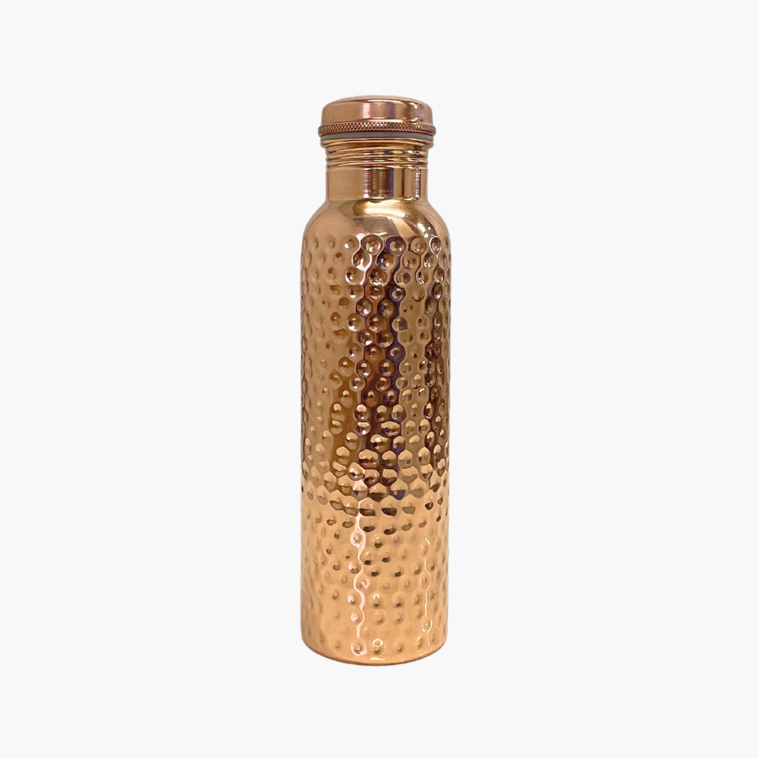 SuperGeneriX Pure Copper Water Bottle 1L | Ayurvedic Pure Copper Water Bottle with Leakproof Lid | 1L Water Bottle for Office & Gym