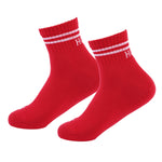 Quarter Lifestyle Unisex Socks, Premium Cotton Blend, Versatile Design, Durable & Superior Grip, Comfort & Everyday Style (Red/White)