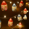 Mini Happy Home Fairy Lights, Electric with 2-Pin Plug, Perfect for Home DÃ©cor, Festive Lighting, Warm Ambiance (Set of 10)