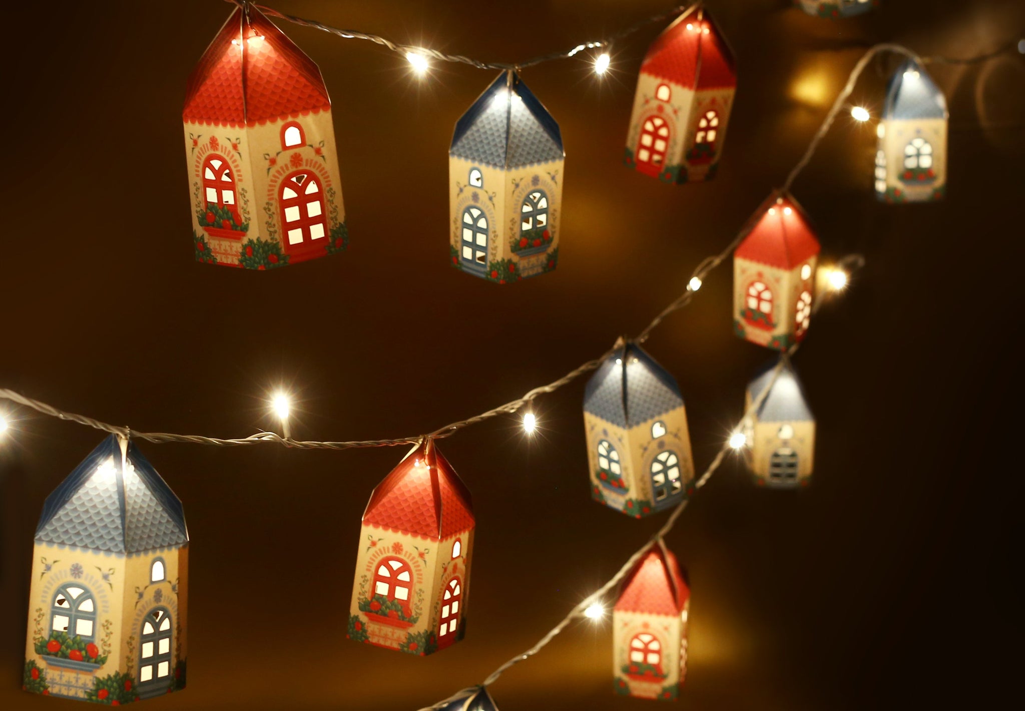 Mini Happy Home Fairy Lights, Electric with 2-Pin Plug, Perfect for Home DÃ©cor, Festive Lighting, Warm Ambiance (Set of 10)