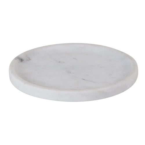 White Marble Cheese Plate - Smooth, Elegant, Anti-Skid, Non-Porous, Tray for Cheese, Fruits, Appetizers, and Desserts, Ideal for Hosting Party, Serving Snacks & Chopping  (20x20 cm)