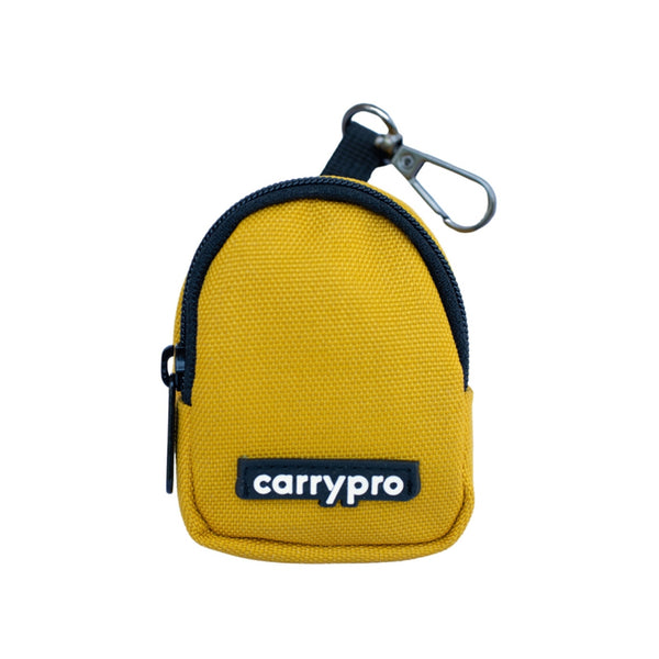 Pro Coin Pouch | Compact Coin Organizer with Zipper Closure and Detachable Hook | Yellow