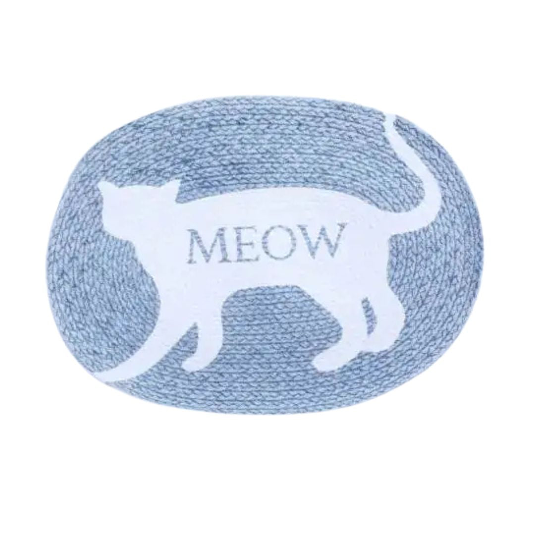 Qucciberry Cotton Suit Door Mat – Meow Print, High-Quality Cotton, Super-Soft, Absorbent, Durable, Washable , Perfect for Bathroom or Living Room